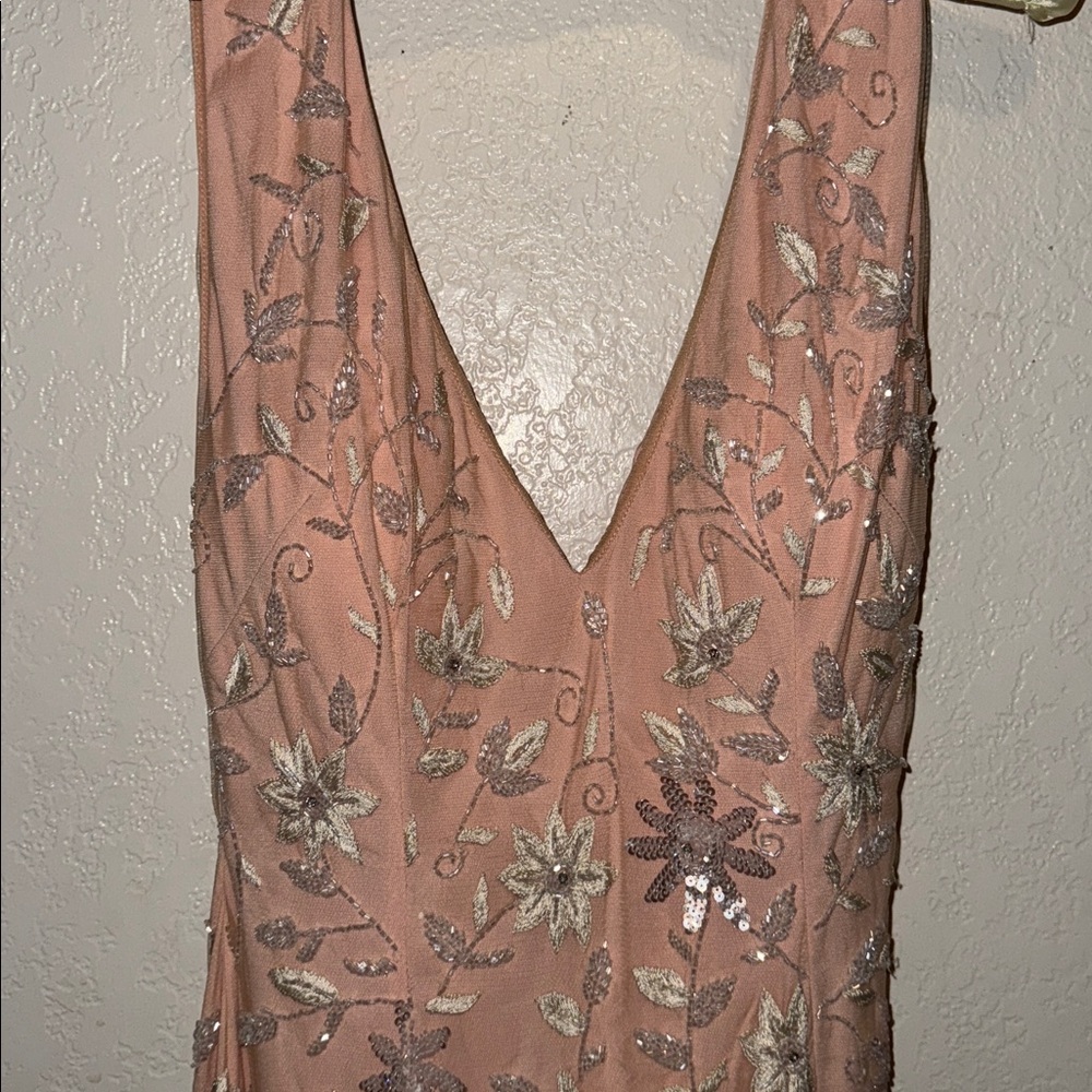 Mia Bella Adriana Floral Sequin Gown - Picture 7 of 8